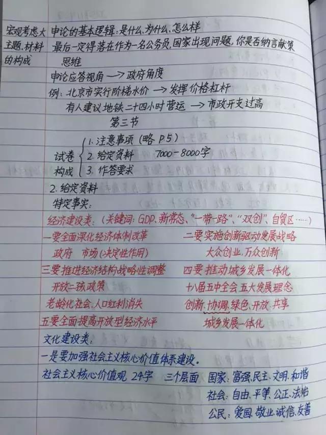 行測(cè)80分，申論70分，公考牛人筆記分享！